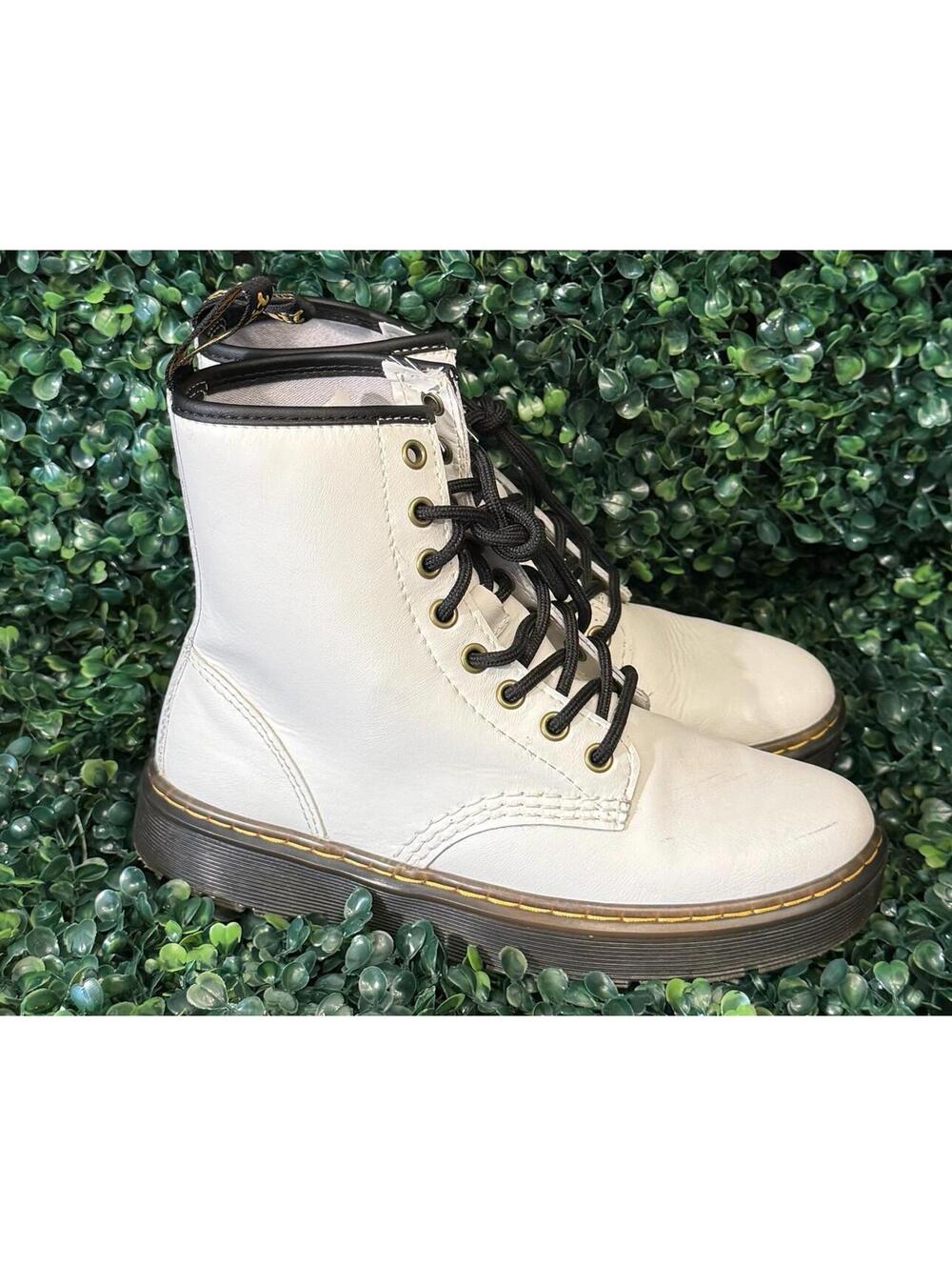 Doc Martens Zavala Leather Boots US Size 5 Mens 6.5 white